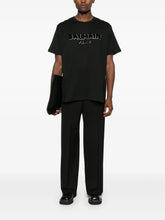 Flocked-logo cotton T-shirt